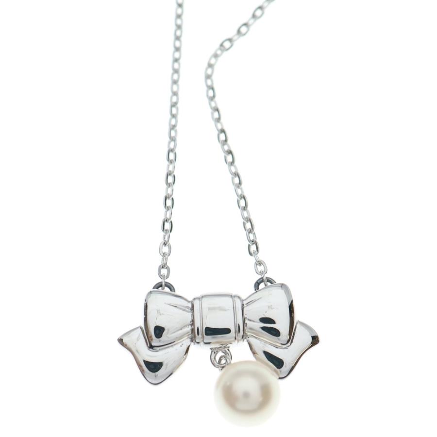 MIKIMOTO（ミキモト） アコヤパール リボンモチーフ ネックレス