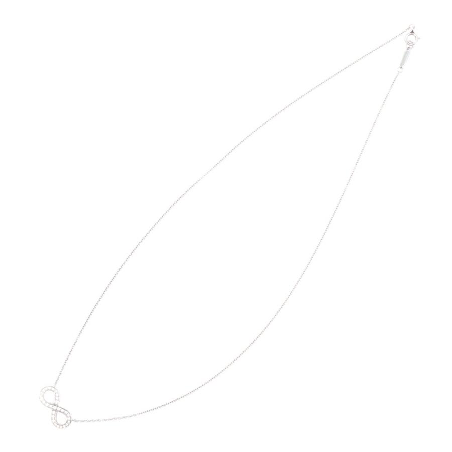 TIFFANY & Co. ティファニー インフィニティ ダイヤ ネックレス ペンダント Pt950 プラチナ シルバー
