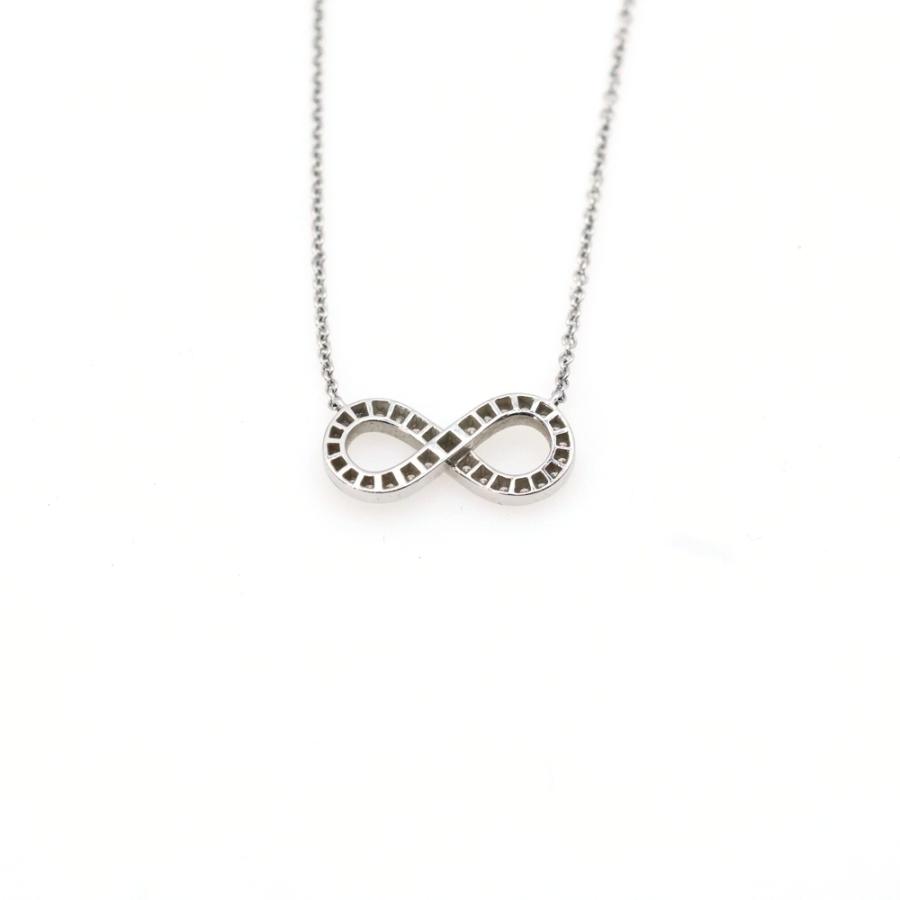 TIFFANY & Co. ティファニー インフィニティ ダイヤ ネックレス ペンダント Pt950 プラチナ シルバー