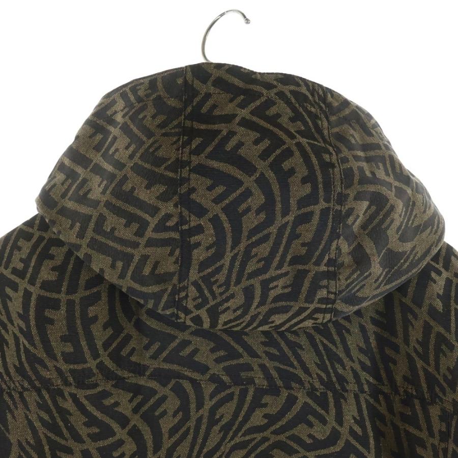 FENDI フェンディ フロントムートン切替バーシティジャケット ベージュ/ブラック レディース FM532の画像