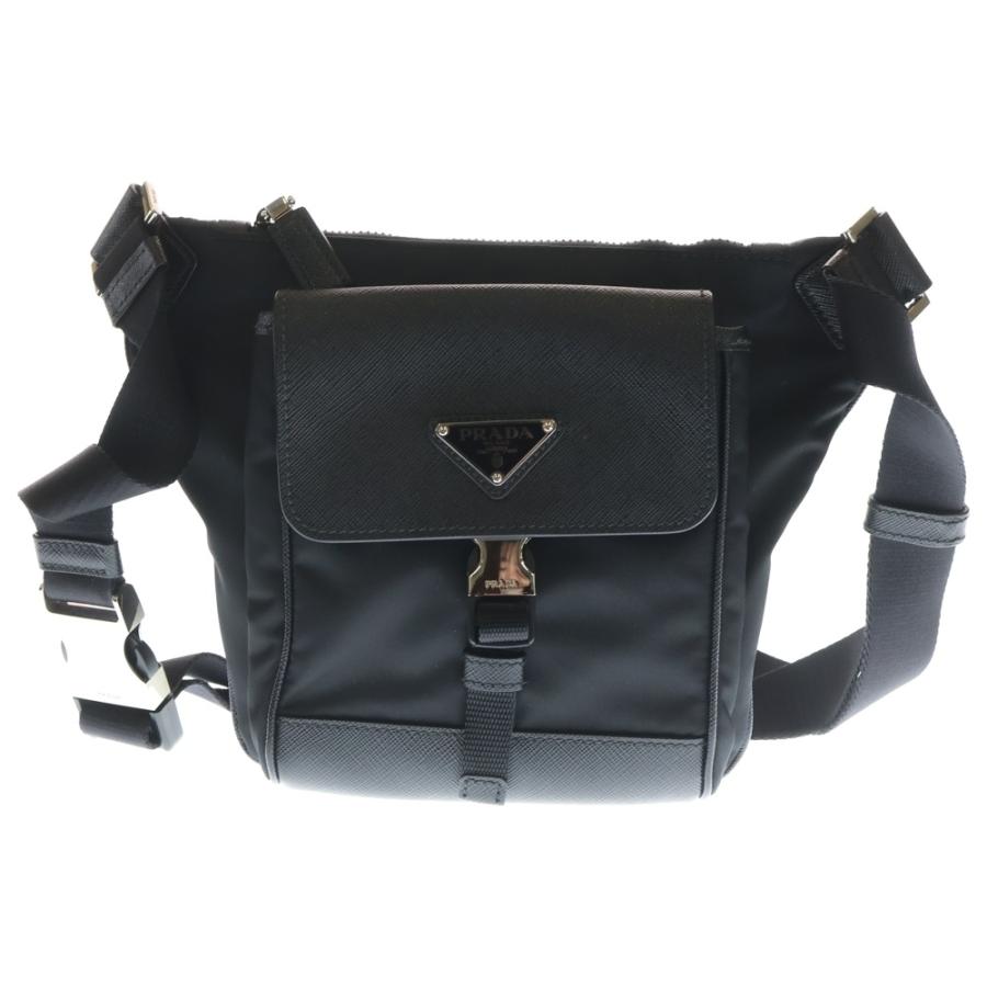 PRADA（プラダ） Re-Nylon サフィアーノ ショルダーバッグ ブラック