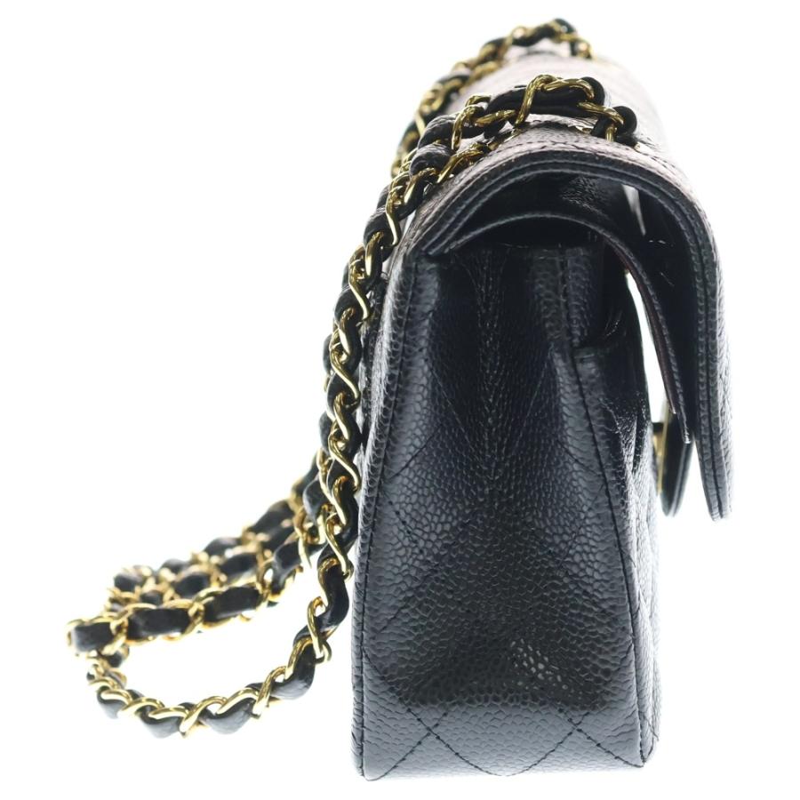 Chanel ショルダーバッグ ブラック CHANEL（シャネル） マトラッセ23 キャビアスキン Wフラップ チェーン