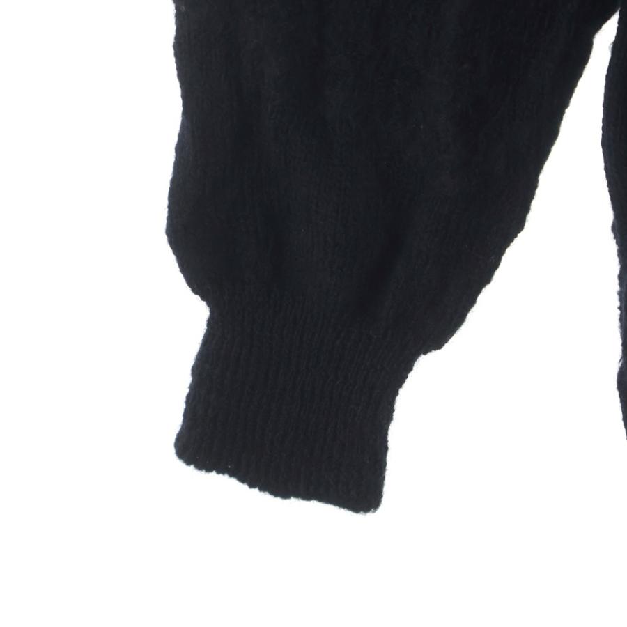 Yohji Yamamoto ヨウジヤマモト アルパカ混 ウール 長袖ニット カーディガン ブラック HL-K81-193 Yohji Yamamoto（ヨウジヤマモト） アルパカ混 ウール 長袖ニット