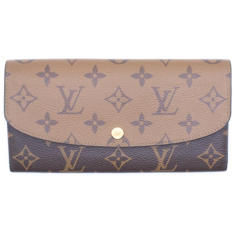 LOUIS VUITTON ルイヴィトン モノグラムリバース ポルトフォイユエミリー ロングウォレット カードケース 長財布 ブラウン PVCレザー M82157 ゴールド金具 LOUIS VUITTON（ルイ・ヴィトン） モノグラムリバース ポルトフォイユ