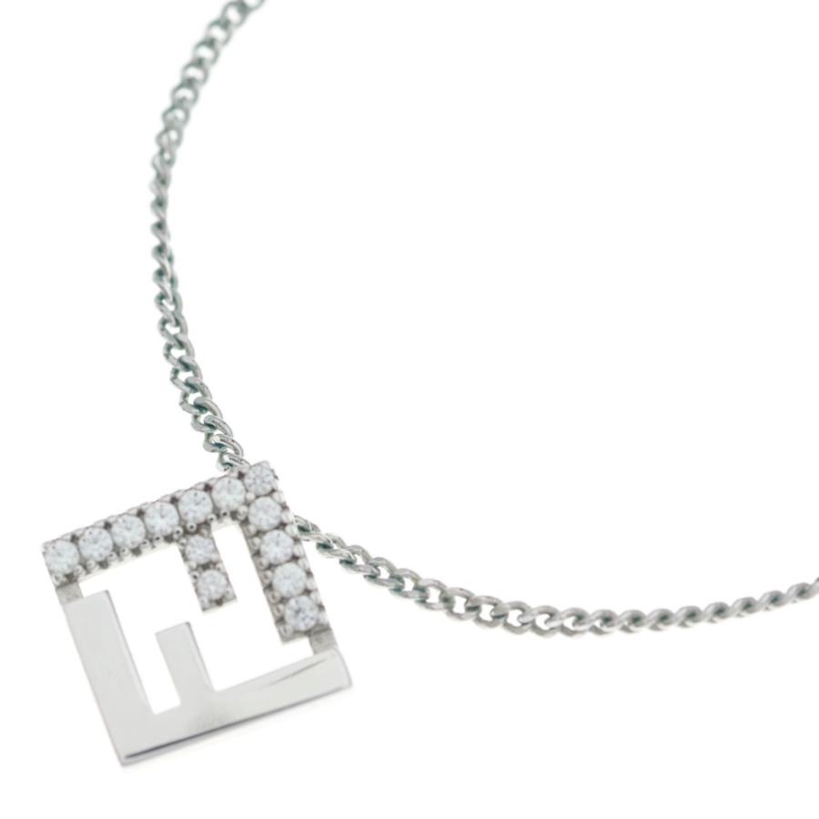 FENDI（フェンディ） FFロゴ ラインストーン ネックレス ペンダント