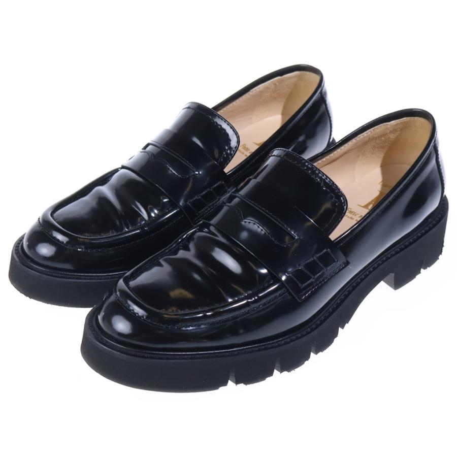 ルーカグロッシ　新品　厚底　ローファー　エナメル　パテントレザー 靴/シューズ ルーカグロッシ 新品 厚底 コインローファー エナメル