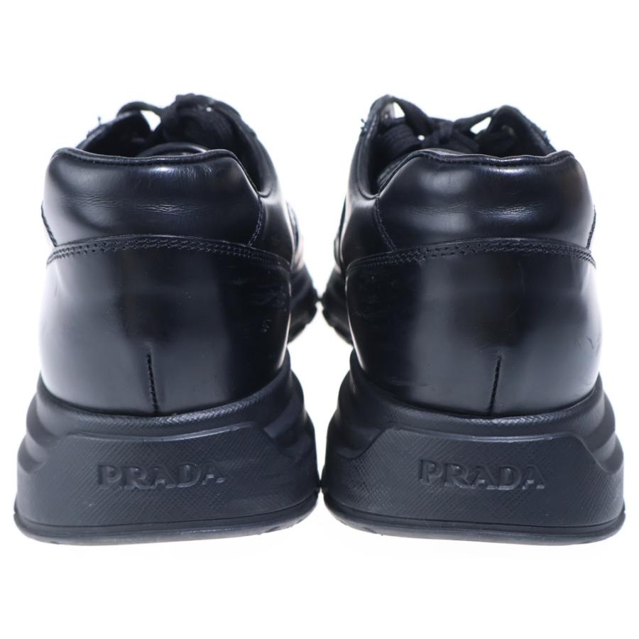 PRADA（プラダ） レザー ローカットスニーカー ブラック #7 : BRING