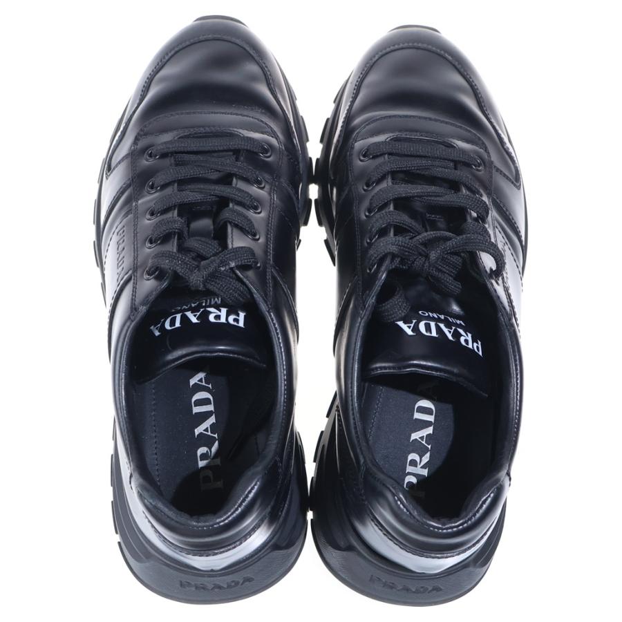 PRADA（プラダ） レザー ローカットスニーカー ブラック #7 : BRING
