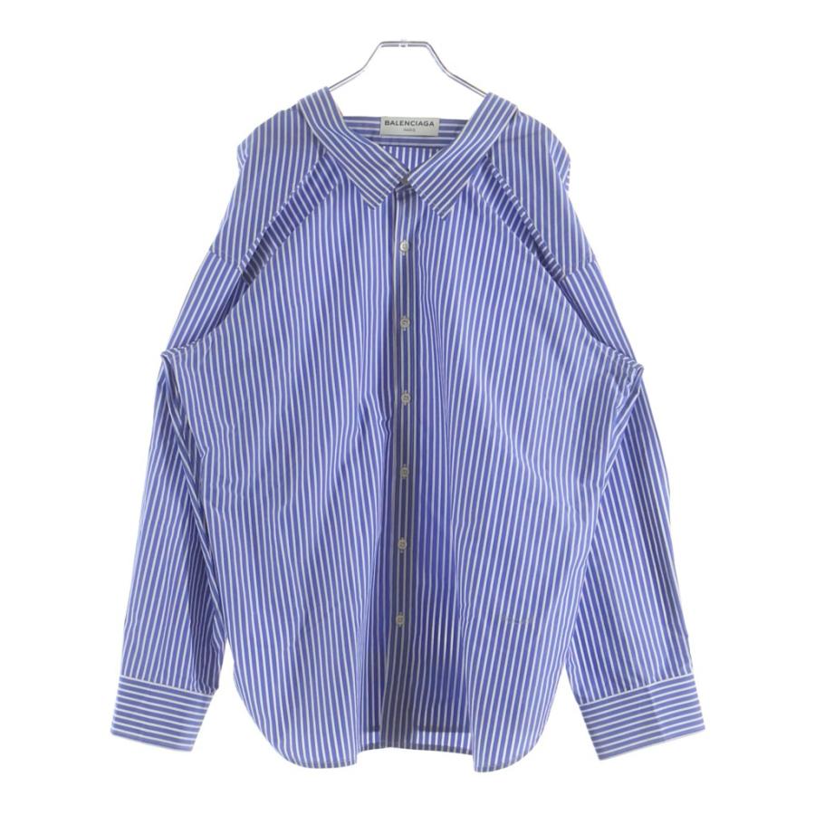 BALENCIAGA（バレンシアガ） ストライプシャツ ブルー #34 470555