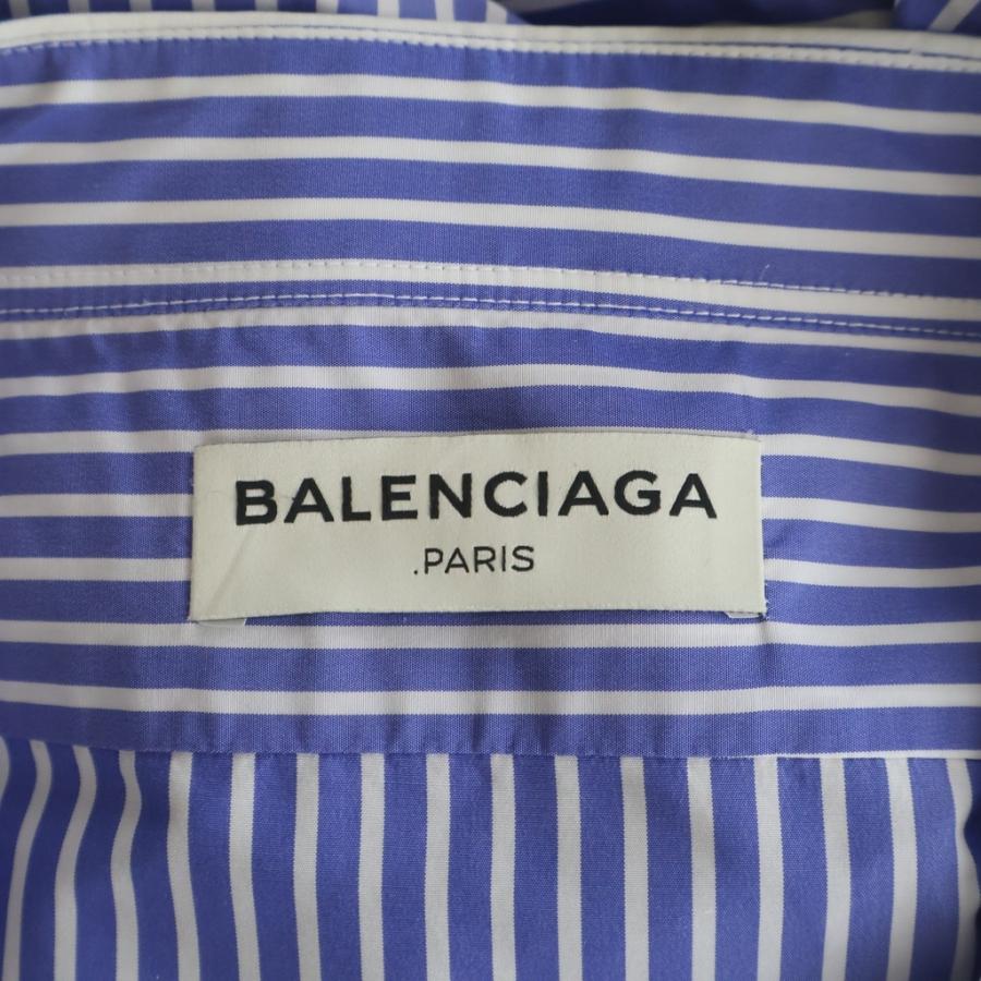 BALENCIAGA（バレンシアガ） ストライプシャツ ブルー #34 470555