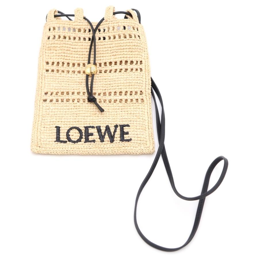 LOEWE（ロエベ） ラフィアドローストリングポケット アナグラム