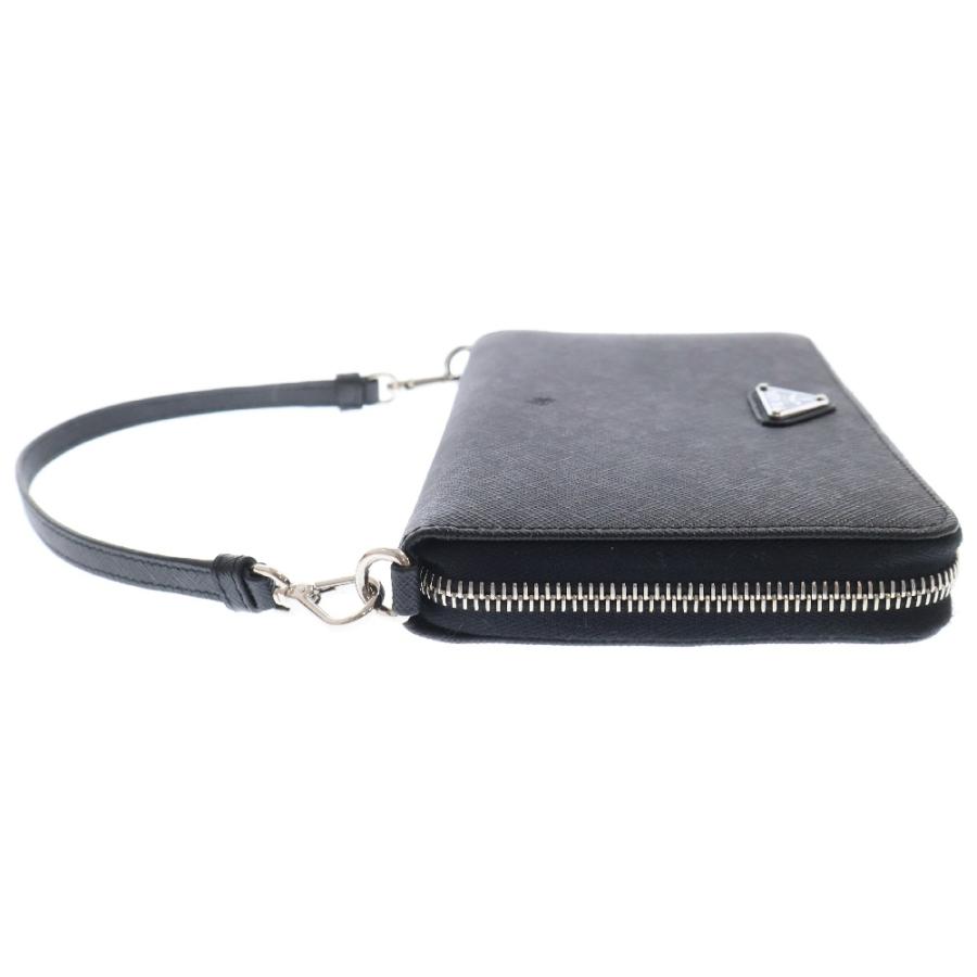 美品 PRADA プラダ 2ML051 RFID サフィアーノ トライアングル  