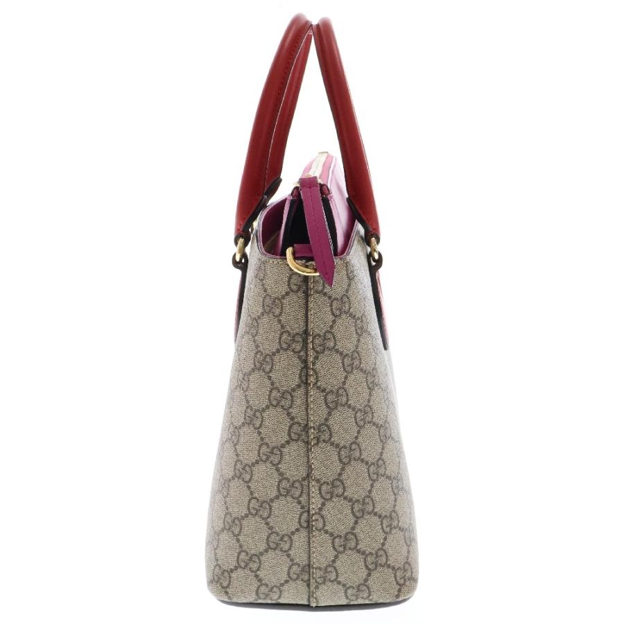GUCCI グッチ GGスプリーム 2WAY ハンドバッグショルダーバッグピンク GUCCI GGスプリーム2ways ショルダーバッグ ベージュ/ピンク