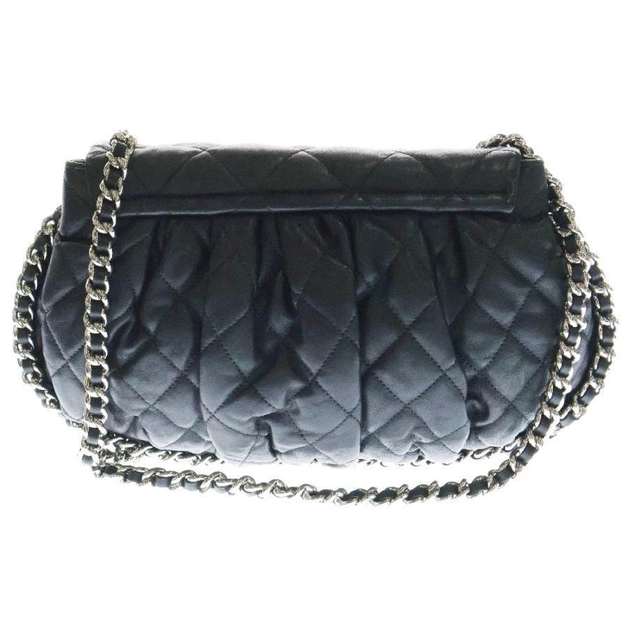 CHANEL シャネル マトラッセ ラグジュアリー チェーンアラウンド チェーンショルダー ラムスキン レザー ブラック 黒 シルバー金具 A49889 CHANEL（シャネル） （中古）シャネル マトラッセ 25 W ダブル