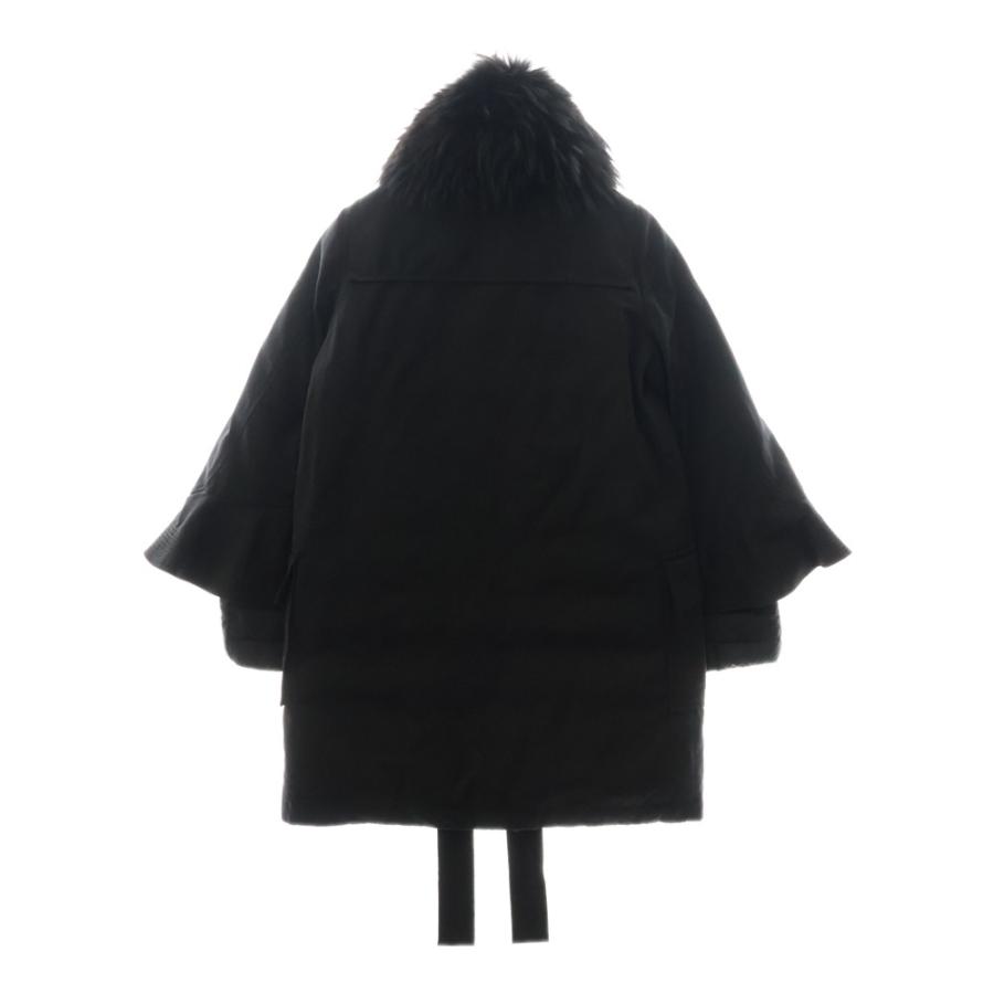 幻 極美品 モンクレール サカイ コラボ ポンチョ サキ sakie 1 黒系 MONCLER × Sacai SAKIE ポンチョ ダウンジャケット ウール