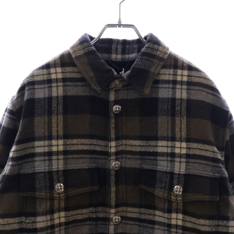 CHROME HEARTS クロムハーツ 裏地ボアフランネルチェックシャツ