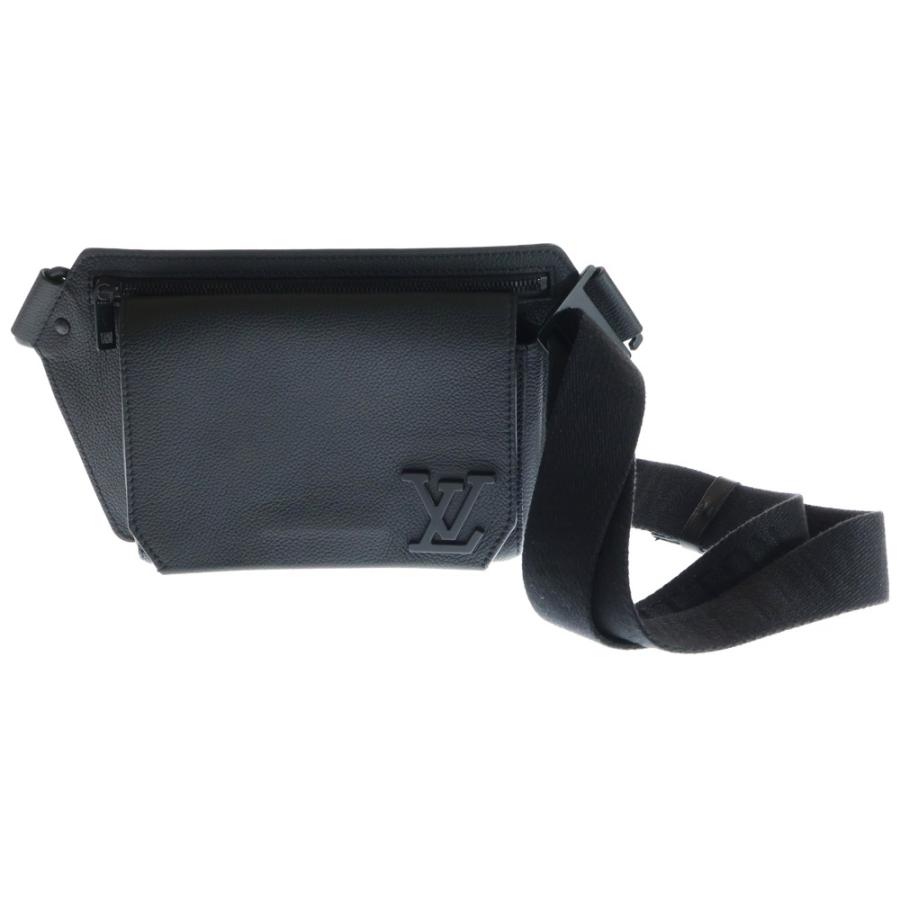 [超極美品] ルイヴィトン　アエログラム　テイクオフ　スリングバッグ　黒 LOUIS VUITTON（ルイ・ヴィトン） LVアエログラム テイクオフ スリング
