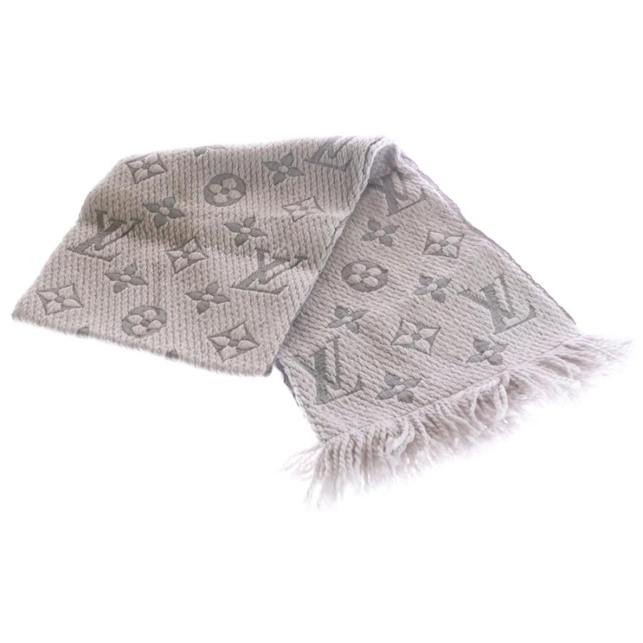 LOUIS VUITTON ルイヴィトン エシャルプ ロゴマニア グリペルル フリンジマフラー ライトパープル M74742_1