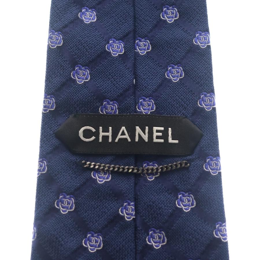 CHANEL シャネル カメリア シルク ネクタイ ネイビー CHANEL（シャネル） カメリア シルク ネクタイ ネイビー : BRING Yahoo