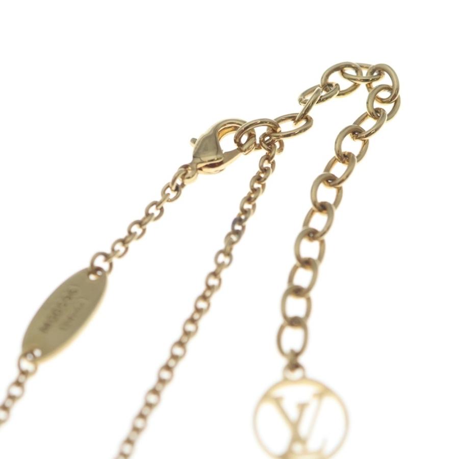 LOUIS VUITTON ルイヴィトン LVアイコニック GP ラインストーン ネックレス ペンダント チェーン ゴールド M00596