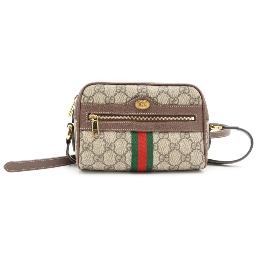 グッチ GGスプリーム ショルダーバッグ サコッシュ レザー PVC ベージュ GUCCI（グッチ） GGスプリーム オフィディア ミニバッグ ショルダー