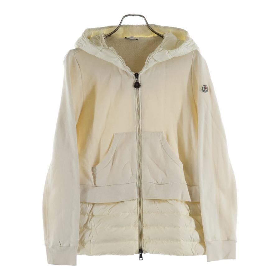 ★モンクレール スウェット 切り替え ダウンフード付パーカー MONCLER（モンクレール） 15AW ダウン切り替え ジップアップ