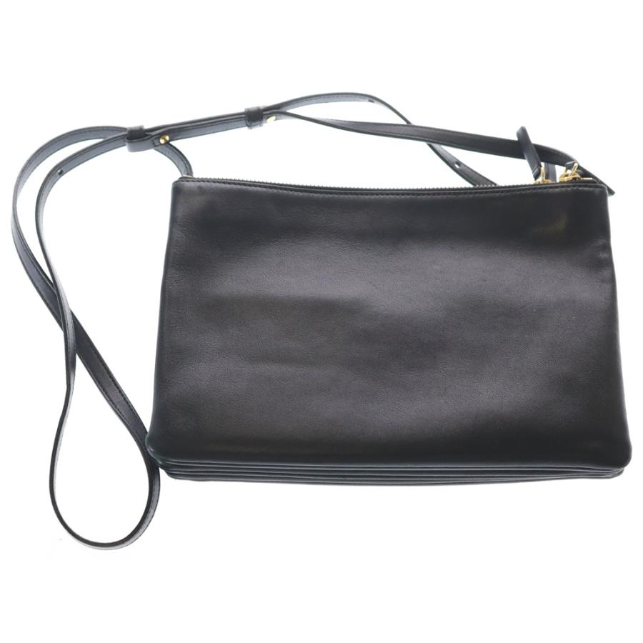 CELINE（セリーヌ） トリオ ショルダーバッグ ブラック レザー 