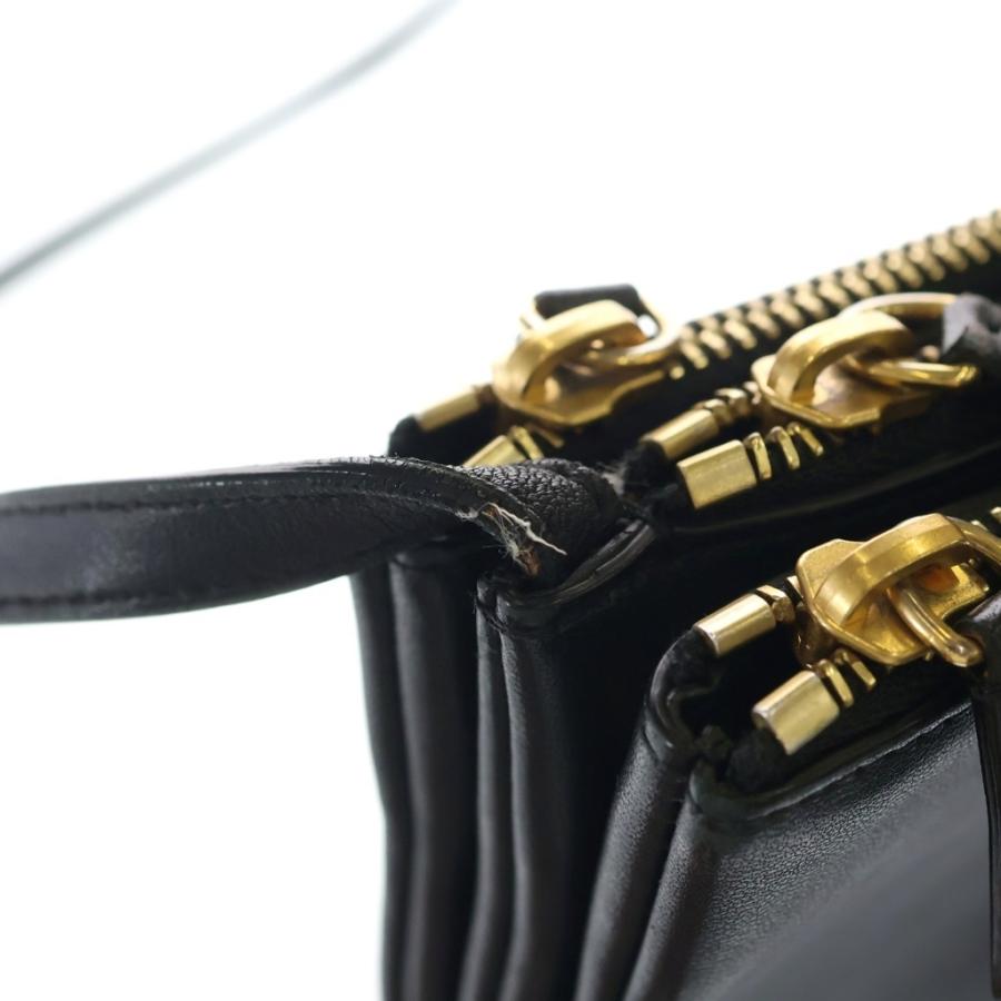 CELINE（セリーヌ） トリオ ショルダーバッグ ブラック レザー 
