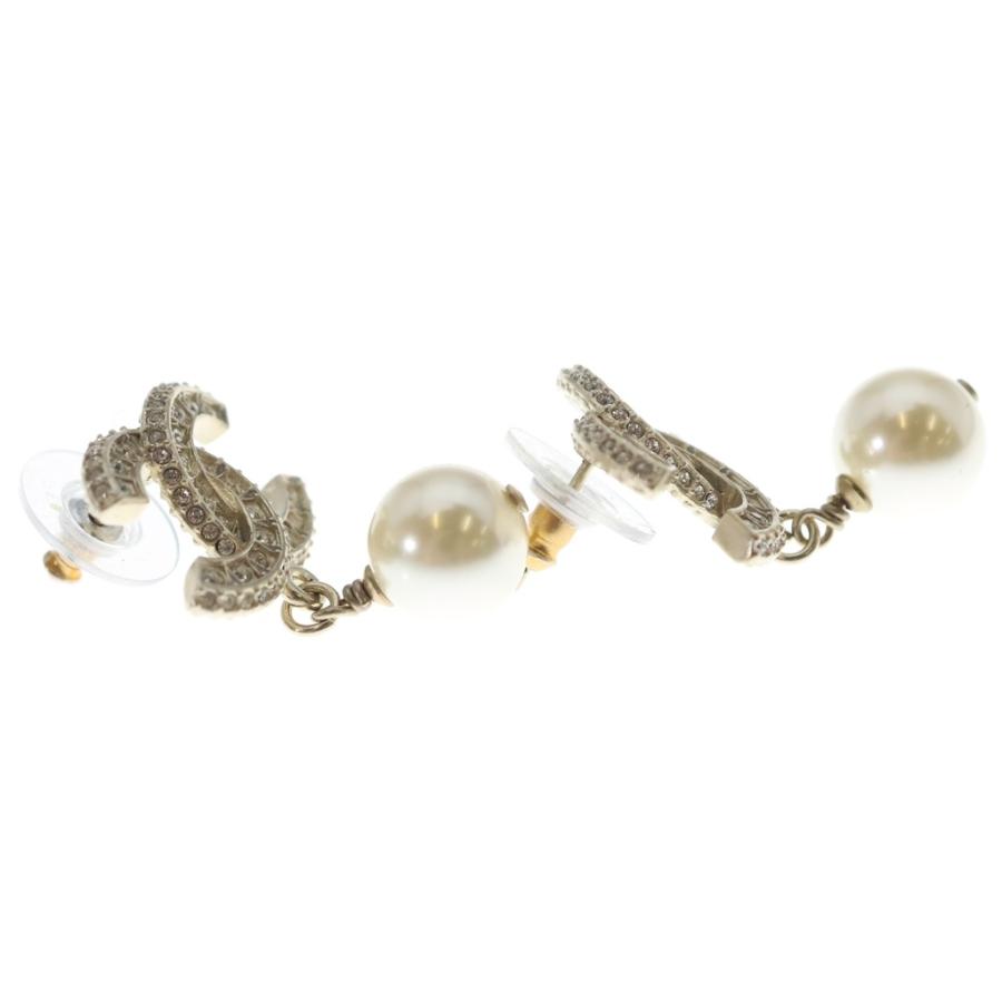 CHANEL（シャネル） ココマーク ラインストーン フェイクパール ピアス