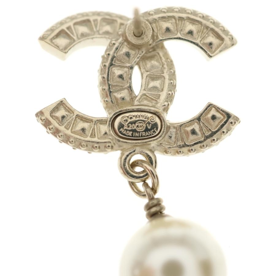 CHANEL（シャネル） ココマーク ラインストーン フェイクパール ピアス