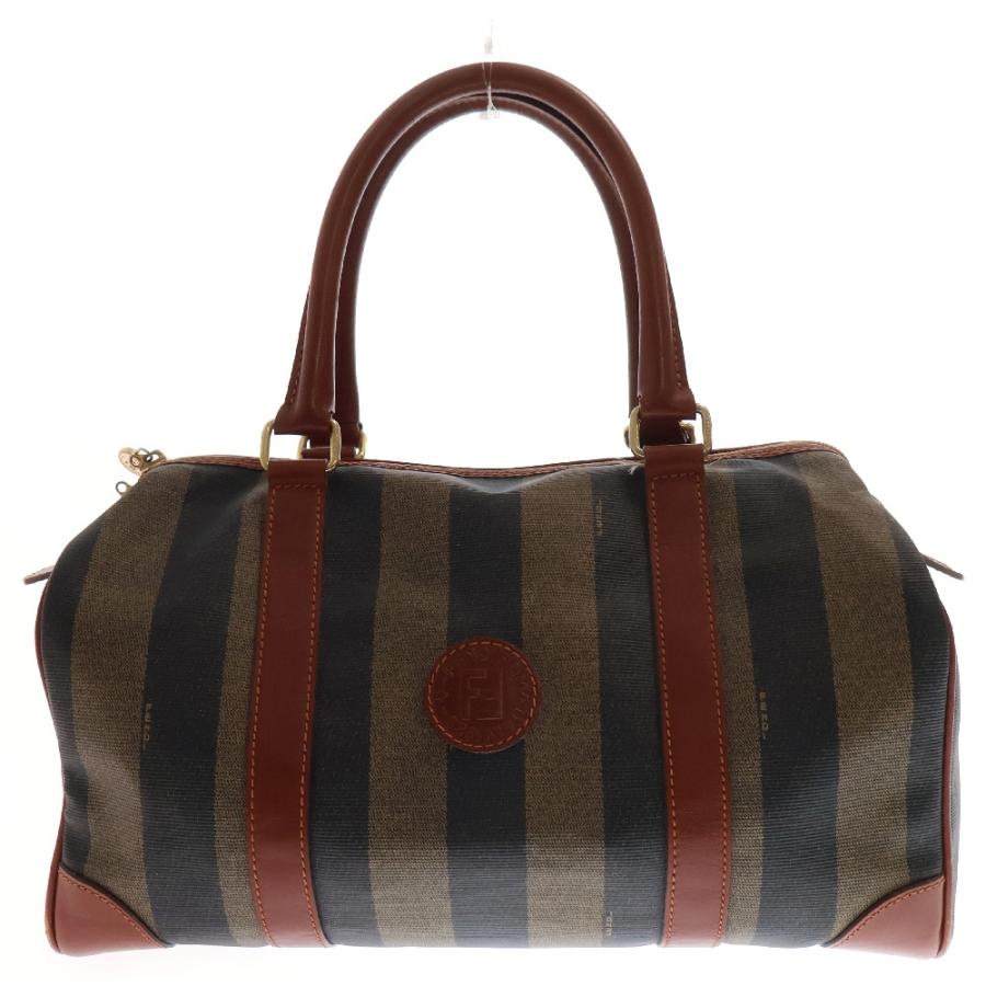 FENDI（フェンディ） ペカン柄 ハンドバッグ ベージュ×ブラック