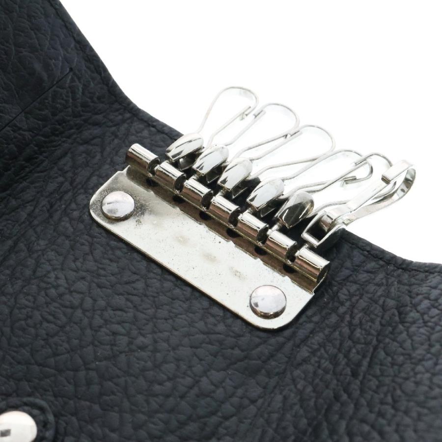 極美品 メゾンマルジェラ 4ステッチ 6連 キーケース SA3UA0001 黒 Maison Margiela 0 メゾンマルジェラ 4ステッチ キーケース 6連