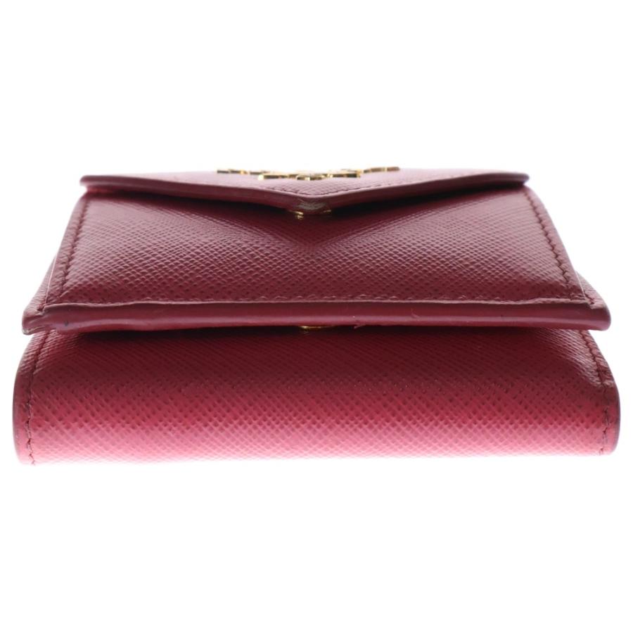 PRADA プラダ サフィアーノ 三つ折り財布 コンパクトウォレット ピンク  