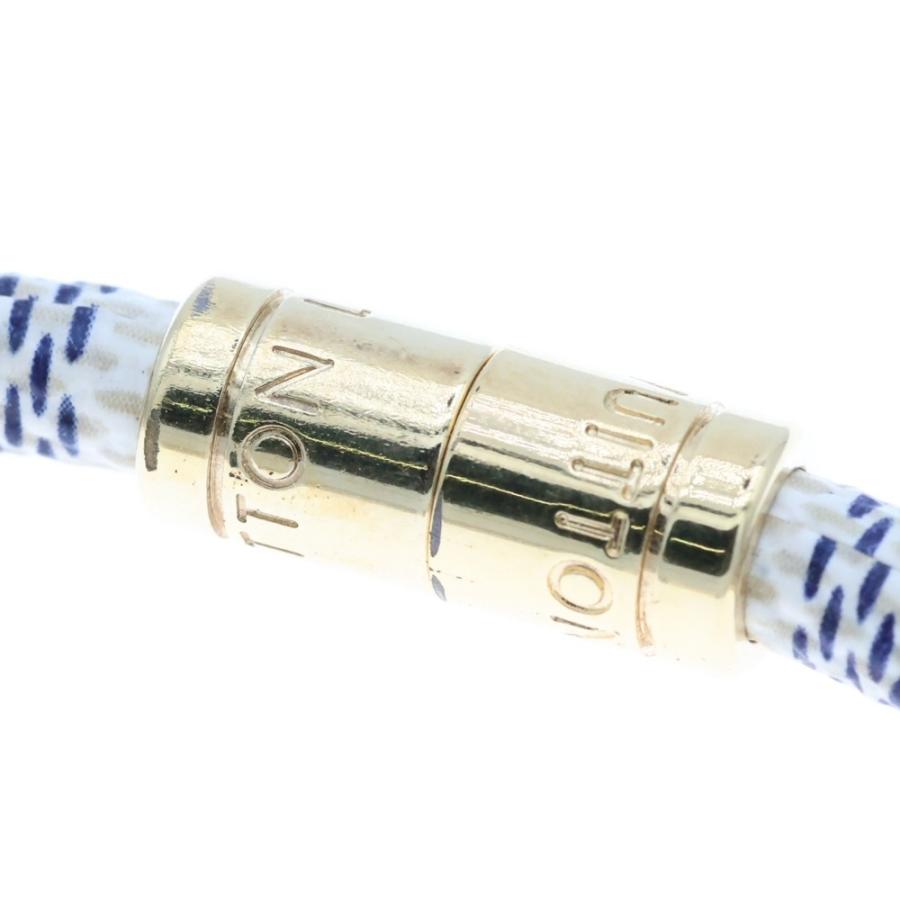 美品ルイヴィトンブレスレットダミエアズールキープイットゴールド金具