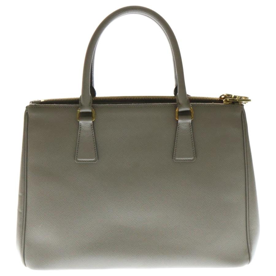 プラダ サフィアーノ レザー ハンドバッグ グレー ガレリア 三角ロゴ PRADA（プラダ） ガレリア 2wayショルダーバッグ ハンドバッグ