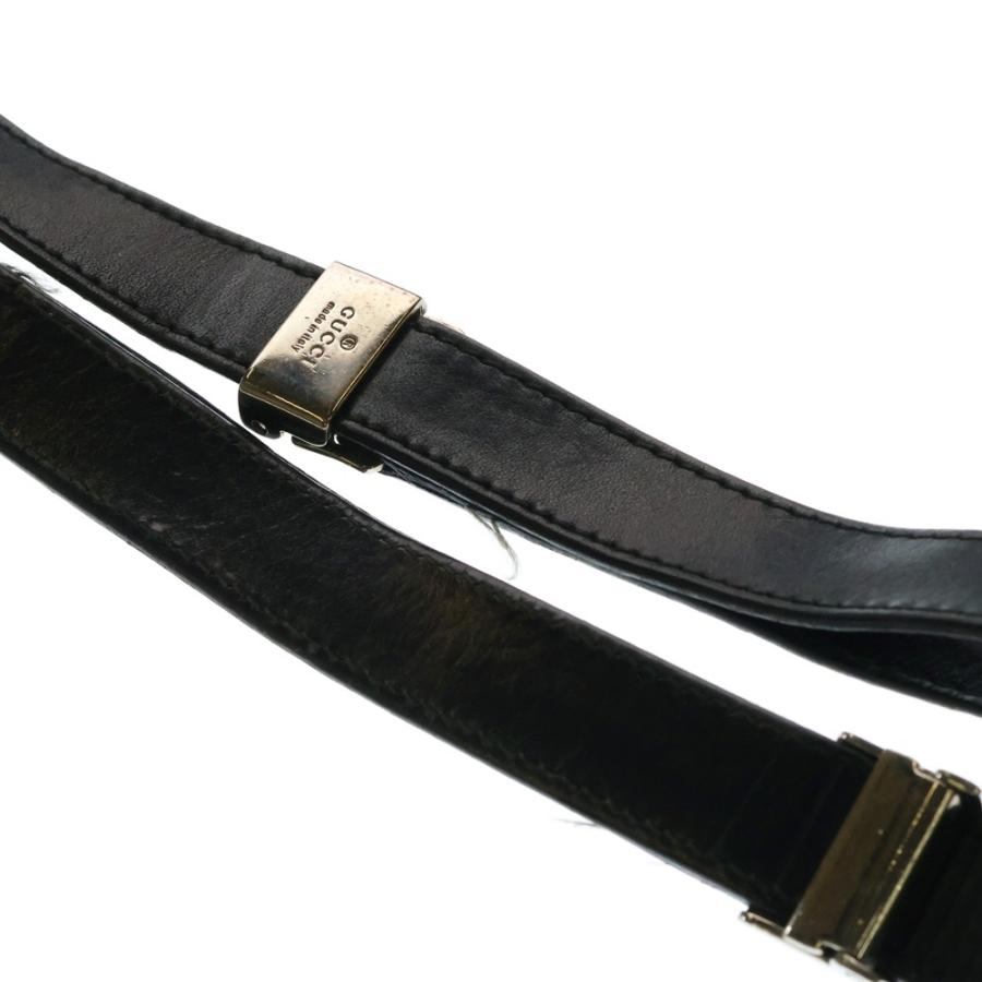 GUCCI グッチ トートバッグ ショルダーバッグ サコッシュ ブラック シルバー金具 ナイロン 0021043 GUCCI（グッチ） トートバッグ ショルダーバッグ サコッシュ ブラック