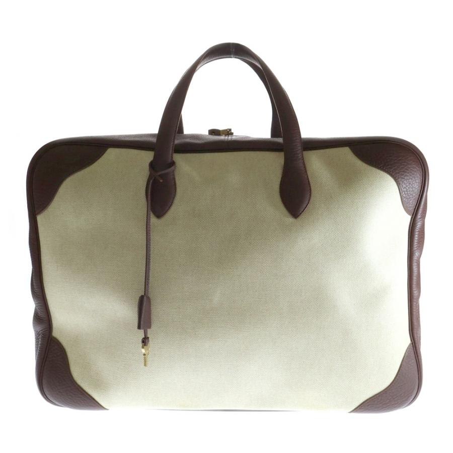 HERMES ヴィクトリア50 ボストンバッグ　ダークブラウン HERMES（エルメス） ヴィクトリア50 ハンドバッグ ボストンバッグ