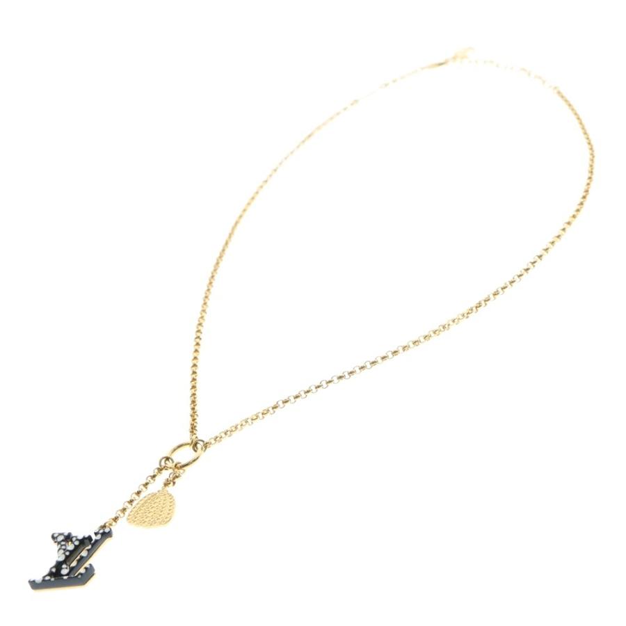 LOUIS VUITTON ルイヴィトン コリエ LVアイコニックインフィニティドット ネックレス ペンダント チェーン ゴールド GP M01079_1