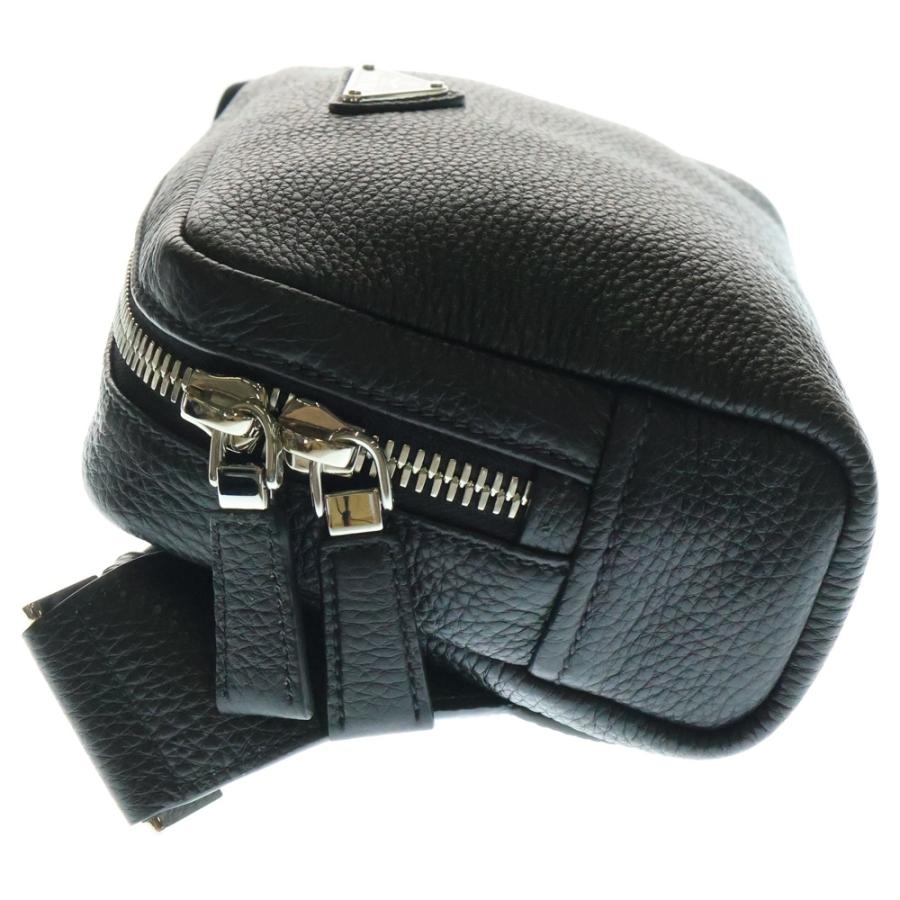 【極美品✨】PRADA プラダ　ボディバッグ　VITELLO DAINO 黒 PRADA（プラダ） トライアングルロゴ ヴィッテロダイノ レザーボディ