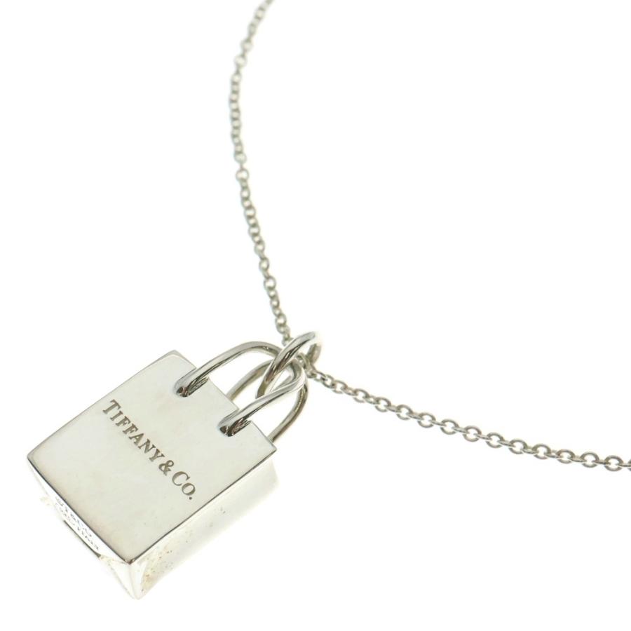 【美品】ティファニー　ペンダント　ショッピングバッグ　シルバー TIFFANY&Co ティファニー ショッピングバッグ ネックレス ペンダント