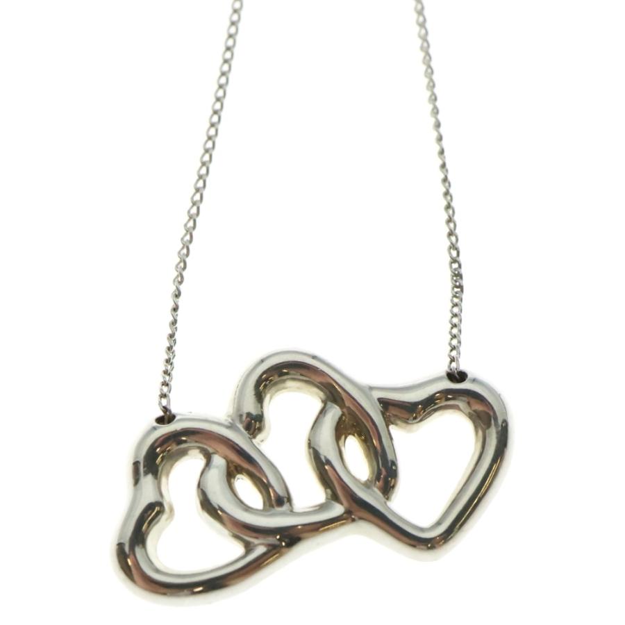 美品 ティファニー ネックレス オープンハート シルバー925 TIFFANY＆Co. ティファニー 3連オープンハート ネックレス トリプル