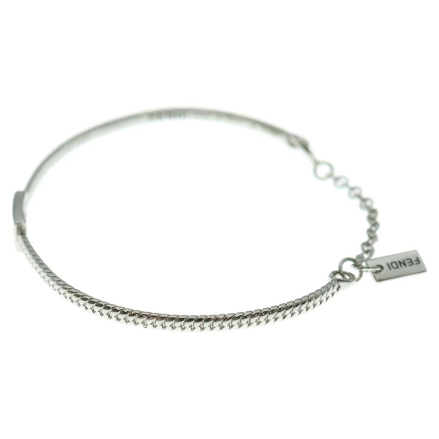 FENDI（フェンディ） バゲット バングル FFロゴ ブレスレット シルバー