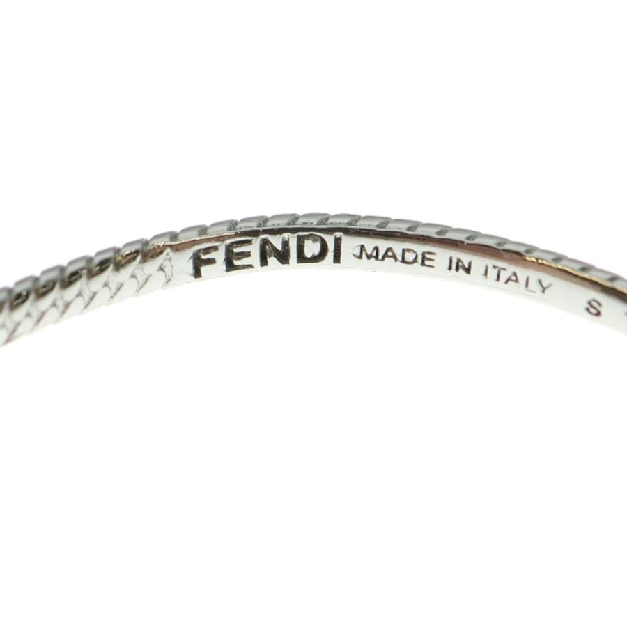 ロ*ロ様 FENDI フェンディ FFロゴ バゲットバングル ブレスレット レデ FENDI（フェンディ） バゲット バングル FFロゴ ブレスレット シルバー