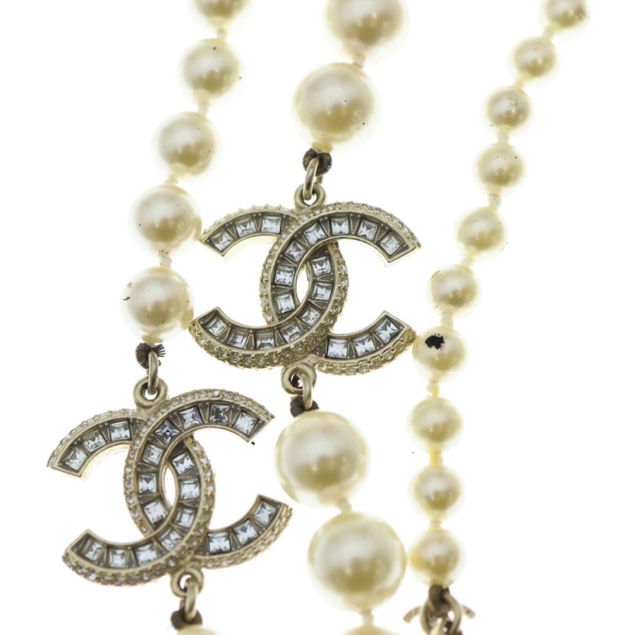 CHANEL（シャネル） ココマーク ロングパールネックレス フェイク