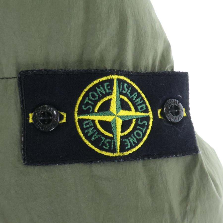 極美品 ストーンアイランド ニット ジャケット ダブル カーキ ワッペン L STONE ISLAND（ストーン アイランド） 19AW Garment Dye Down Jacket