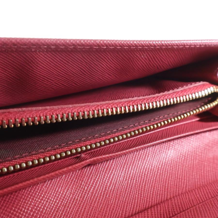 PRADA プラダ リボン 長財布 ロングウォレット 長財布 ピンク レザー ゴールド金具 PRADA（プラダ） リボン 長財布 ロングウォレット 長財布 ピンク
