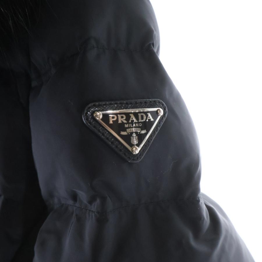 未使用品　PRADA ロゴプレートダウンジャケット 42 PRADA（プラダ） トライアングルロゴプレート ダウンジャケット