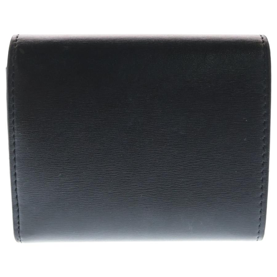セリーヌ トリオンフ スモール フラップウォレット 三つ折り財布 黒 シルバー CELINE（セリーヌ） 三つ折り財布 スモール フラップウォレット