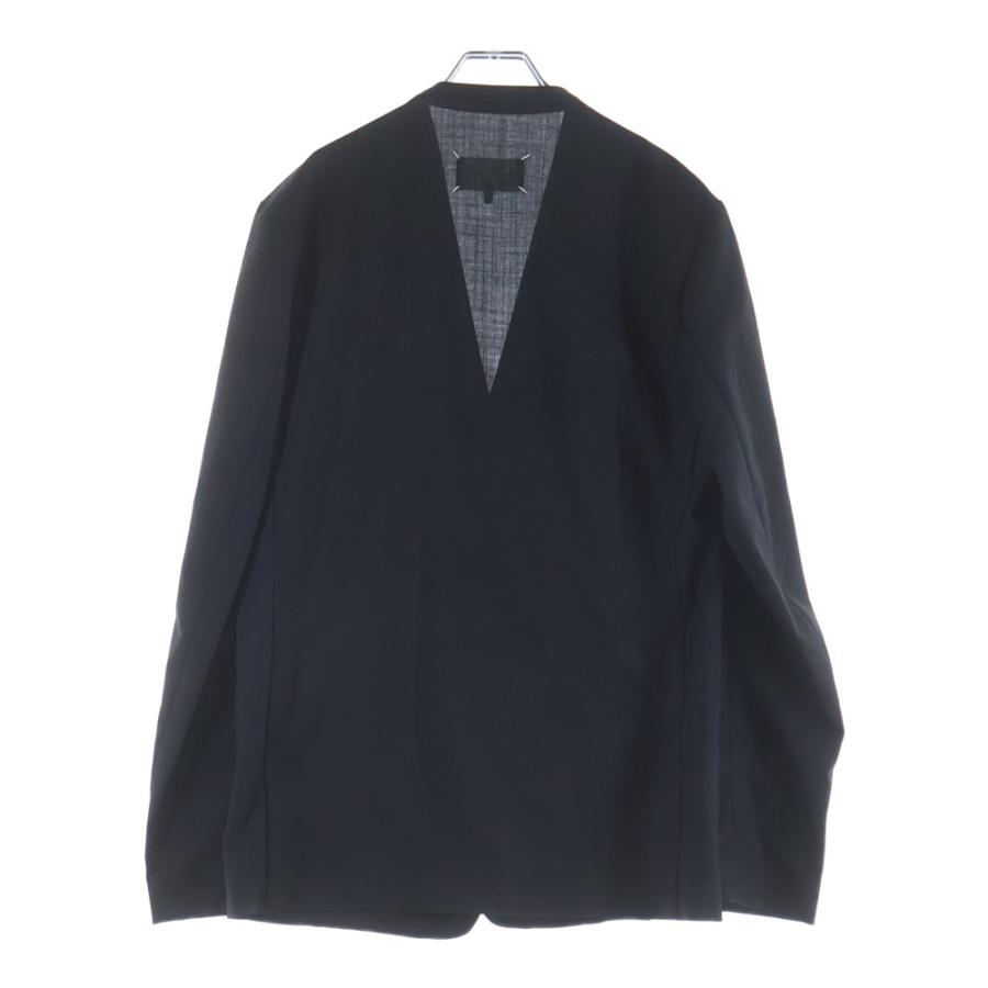 MM6 カットオフノーカラー テーラード ジャケット MM6 Maison Margiela エムエムシックスメゾンマルジェラ ウール ノー