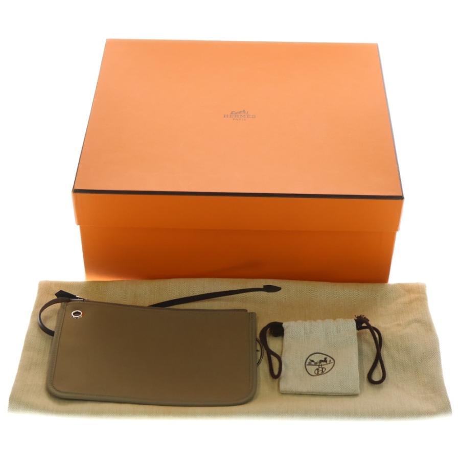 HERMES エルメス エールバッグジップPM ブラウン トワルオフィシエ×ヴァッシュハンター シルバー金具 □M刻印 ヴィンテージ HERMES（エルメス） エールバッグジップPM ブラウン トワルオフィシエ